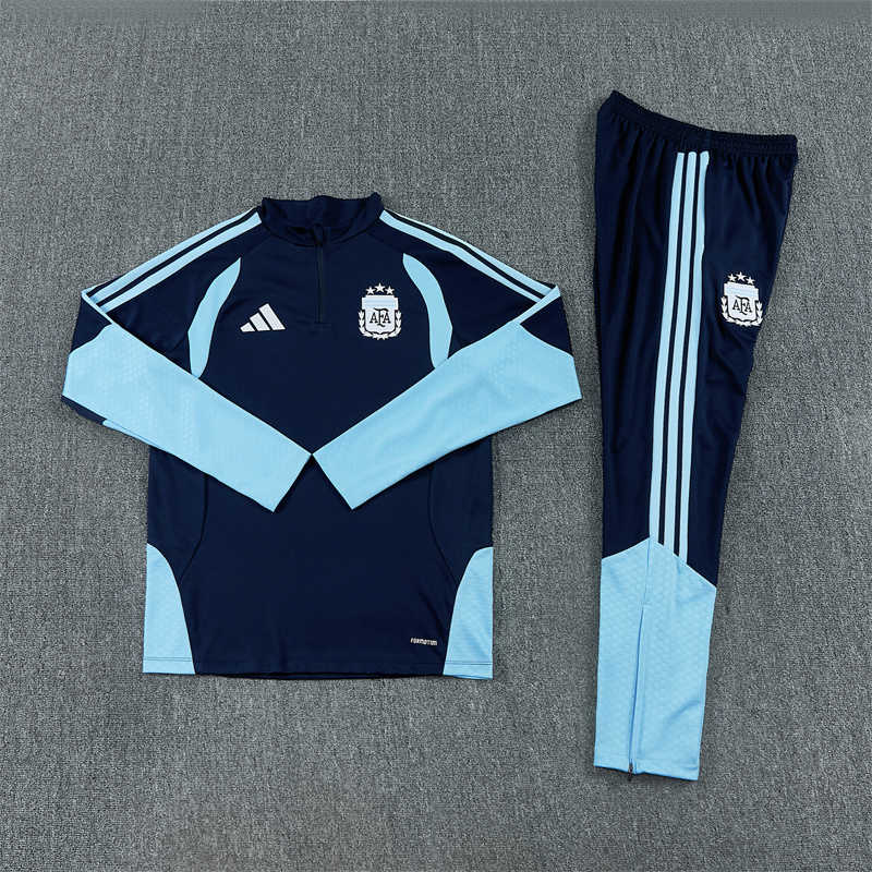 2026 27 Iconic Argentine Sapphire Blue Soccer Training Jersey