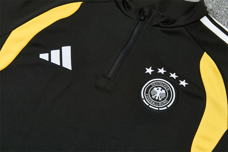 2026 27 Minimalist German Black Soccer Training Jersey