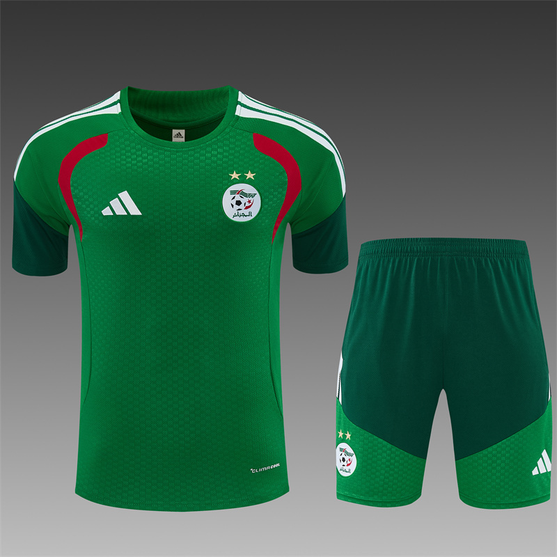 2026 27 Short Sleeve Algerian Green Soccer Training Jersey