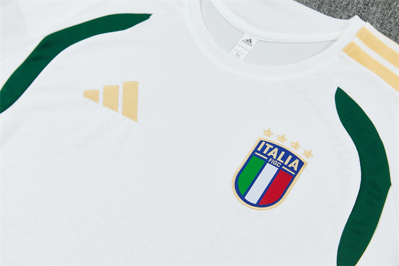 Elegant 2026 27 Short Sleeve Italian White Soccer Training Jersey