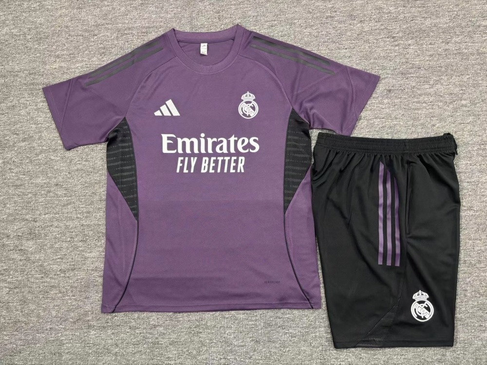 2026 27 Kids Short Sleeve Real Madrid Purple Soccer Jersey