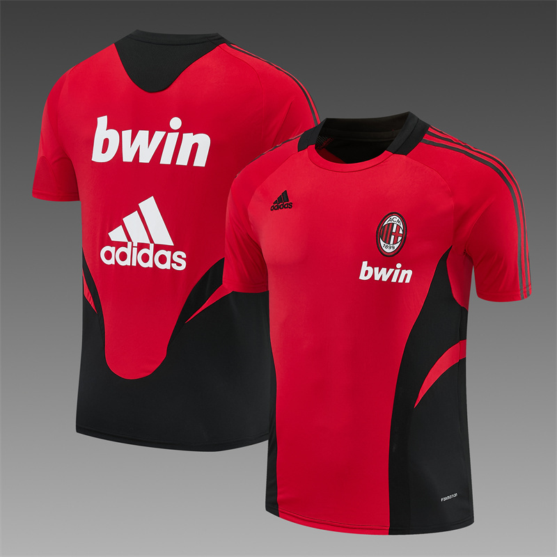 AC Milan Red Short Sleeve Retro Training Jersey 2008 2009