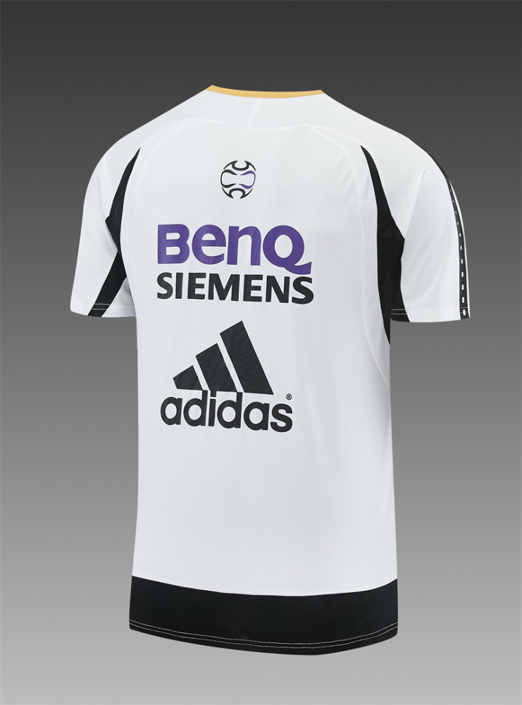 Real Madrid 2006 2007 White Retro Short Sleeve Training Jersey