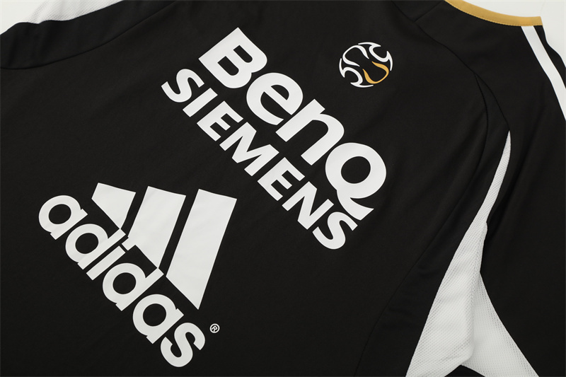 Real Madrid 2006 2007 Black Retro Short Sleeve Training Top
