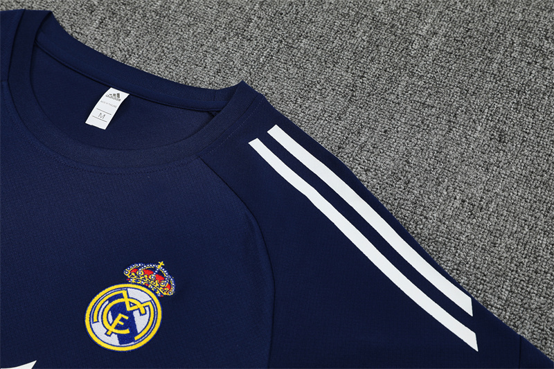 Adult Short Sleeve Real Madrid Royal Blue Training Suit 2025 2026