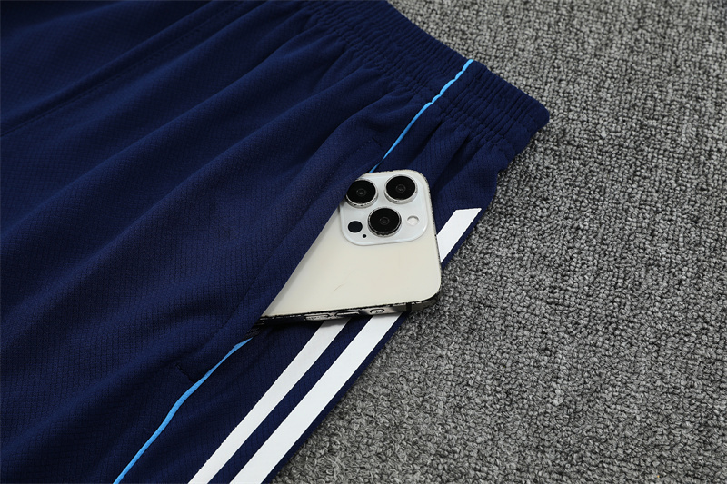 Adult Short Sleeve Real Madrid Royal Blue Training Suit 2025 2026