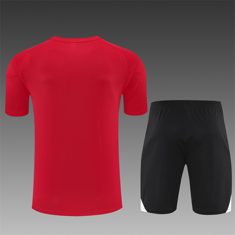 Adult Red Short Sleeve Liverpool Soccer Training Suit 2025 2026
