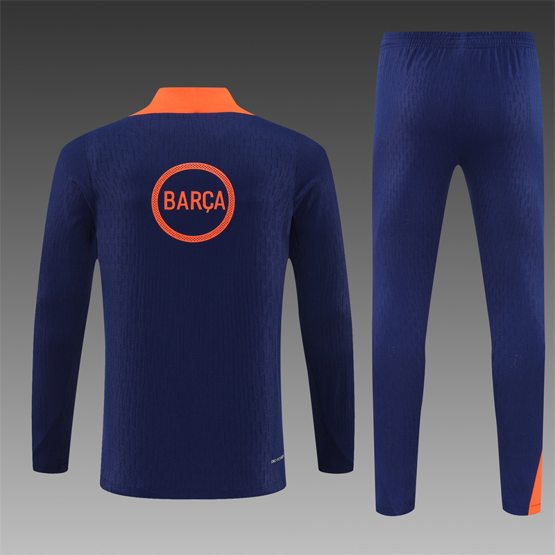 2025-26 Barça Blue Orange Camouflage T90 Football Jersey
