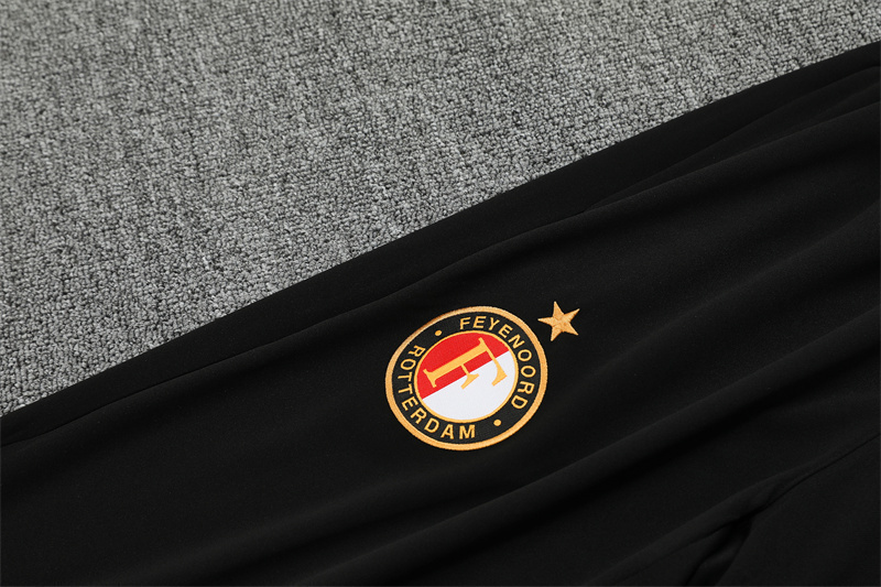 2026-25  Feyenoord Red Black Camouflage Football Jersey