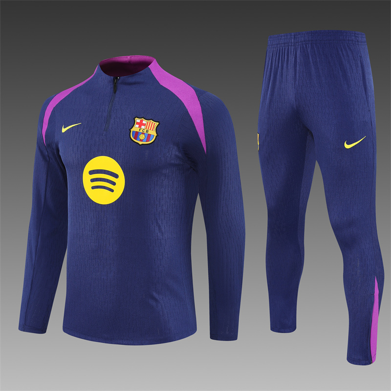 2026-25  Barça Royal Blue Player Edition Yellow Logo Jerseyey