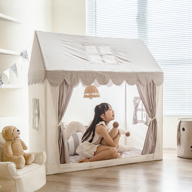Children's Tent Indoor Home Use 100% Cotton Baby Playhouse for Boys and Girls Washable Toy House Small Castle xkxl-02