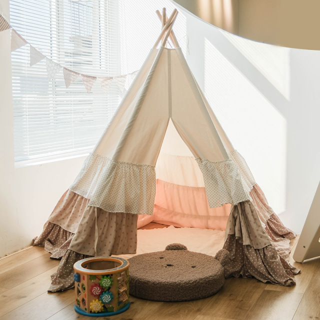 Kids Tent Indoor Playhouse - Safe Cotton Canvas Small House for Home Use Princess Toy House for Boys and Girls - Playhouse yda018