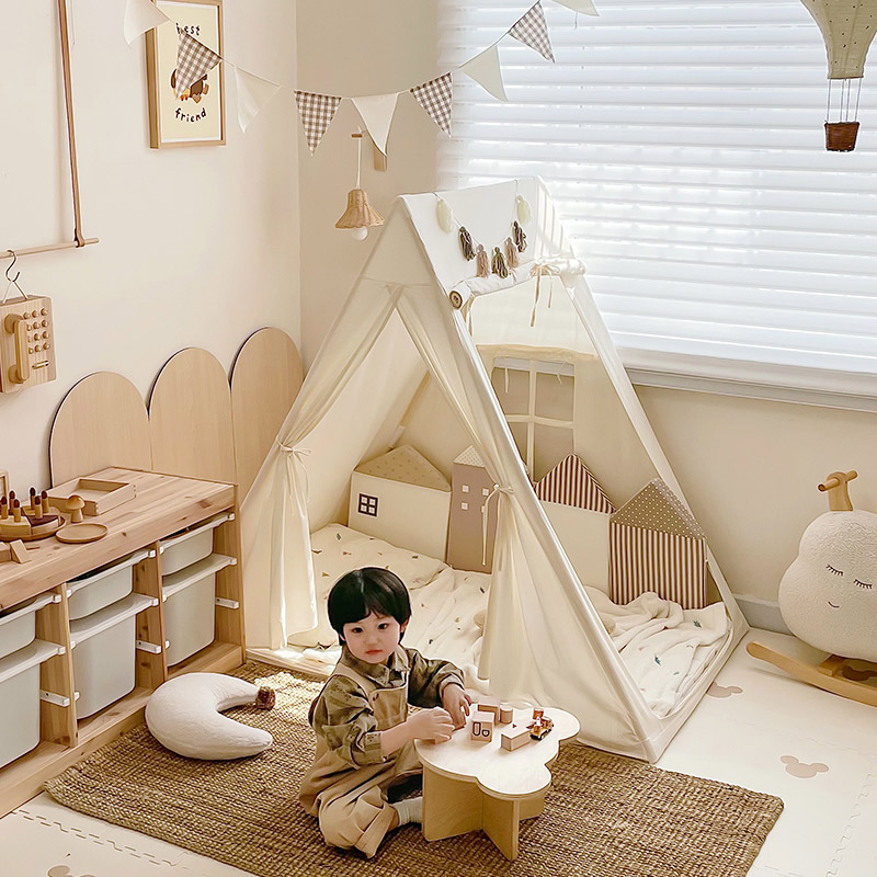 SKZP-18 light beige indoor kids play tent