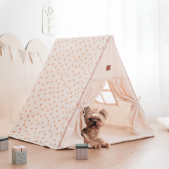 Dog House All-Season Cotton Pet Tent for Deep Sleep, Washable, Small to Medium Dogs, Enclosed Cat House/Dog House Model: sjzp-06