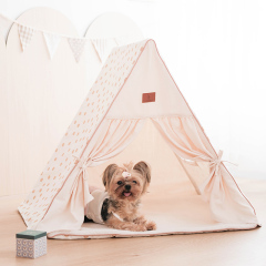 Dog House All-Season Cotton Pet Tent for Deep Sleep, Washable, Small to Medium Dogs, Enclosed Cat House/Dog House Model: sjzp-06