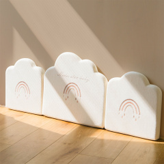 Crib Bumper Set for Baby Cribs Pure Cotton Towel Fabric & Sponge Protective Barrier Thickened Cloud-Shaped Bumper Rails Model: ydwl01