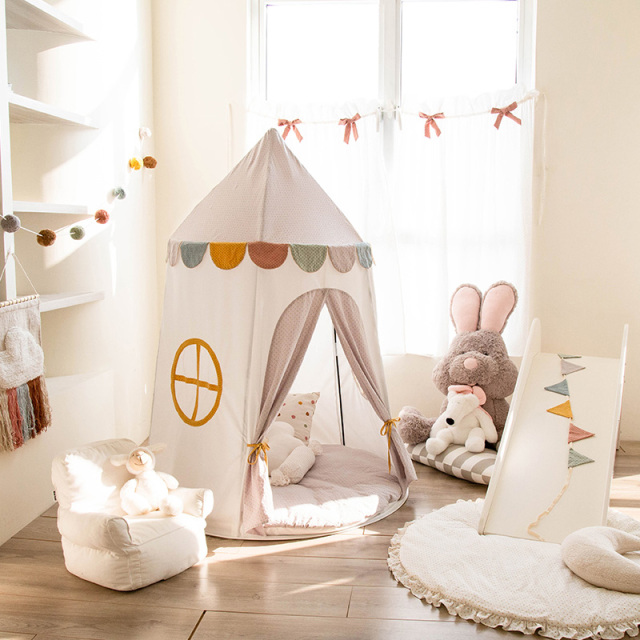 Children's Tent Indoor 100% Cotton Playhouse Toy House Home Separate Bed Solution for Boys and Girls Mongolian Yurt Playhouse MGD-351