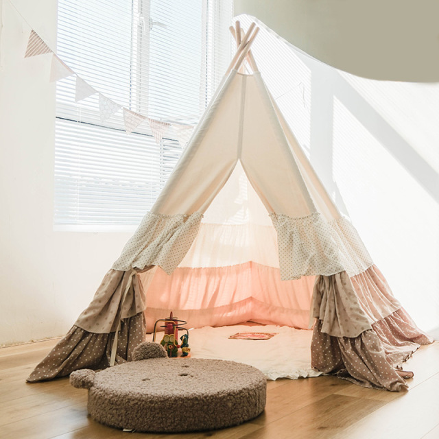 Kids Tent Indoor Playhouse - Safe Cotton Canvas Small House for Home Use Princess Toy House for Boys and Girls - Playhouse yda018