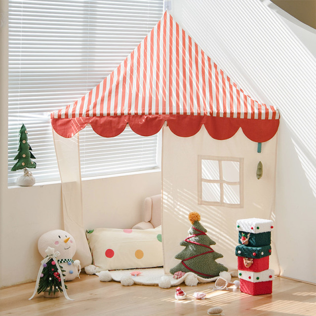 Christmas Tent Pure Cotton Striped Wall Hanging Playhouse Corner Nest Children's Secret Space Wall Corner Decor Toy House sdzp-61