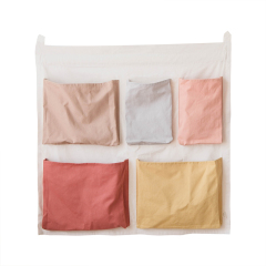 Fabric Hanging Bag for Children's Room Wall Storage Bedside Dormitory Clutter Organizer Home Use Hanging Storage Pocket Model: SNGD-16