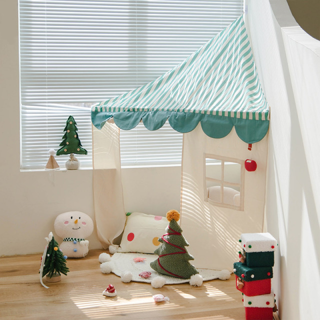 Christmas Tent Pure Cotton Striped Wall Hanging Playhouse Corner Nest Children's Secret Space Wall Corner Decor Toy House sdzp-61