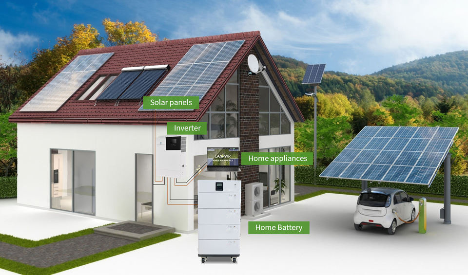 Stackable solar energy storage battery with inverter 20Kwh 10KWh 48V lithium-ion battery expandable module solar system