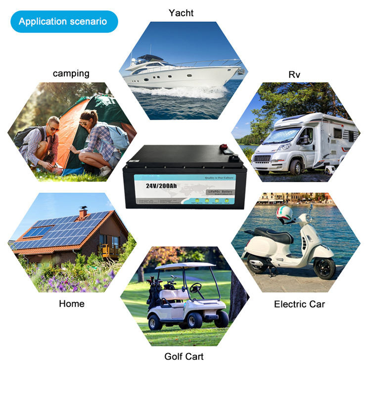24V 200AH LiFePO4 Industrial Traction Battery Suitable for Home Appliances, Boats, GolfCarts, Solar Energy StorageSystems, Electric Forklifts,SUBMARINES, Drone