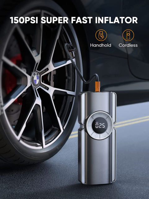 Multi-functional Emergency Rechargeable Battery Vehicle Tools Portable Tire Inflator Wheel air Pump for Car