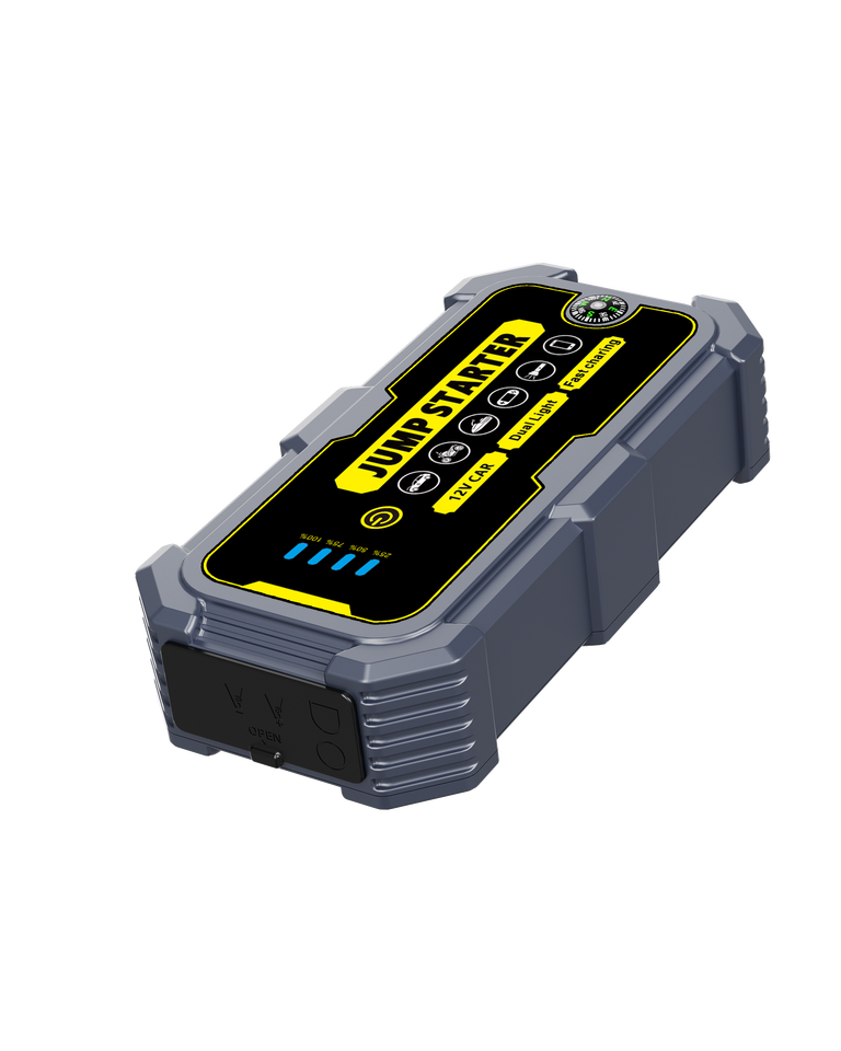 Multi-function 12V 6000mAh 1000A Phone Charging LCD Screen Portable Car & Truck Jump Starter Power Station with Light