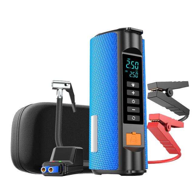 12V 10000mAh Emergency Power Jumper Pack Booster Box Car Jumpstarter with Tire Compressor