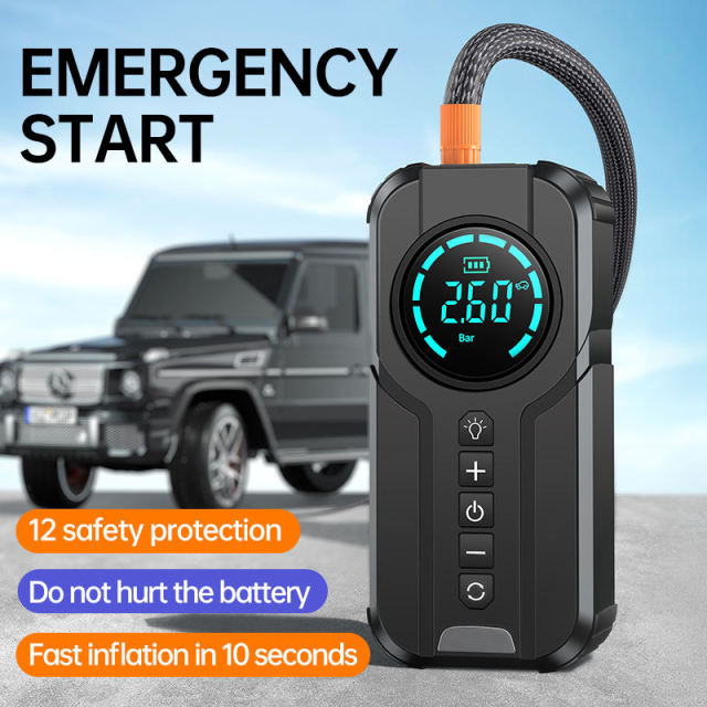 Hot Selling 8400mAh Emergency New Car Portable Wireless 12v Jump Starter With air Pump