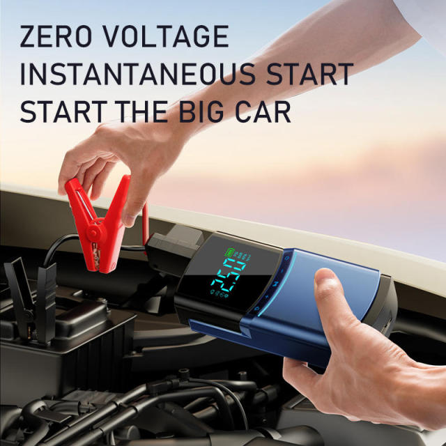 New 12V Emergency Vehicle Tools Portable1000A Jump Starter Power Bank Tire Inflator Pump for Cars