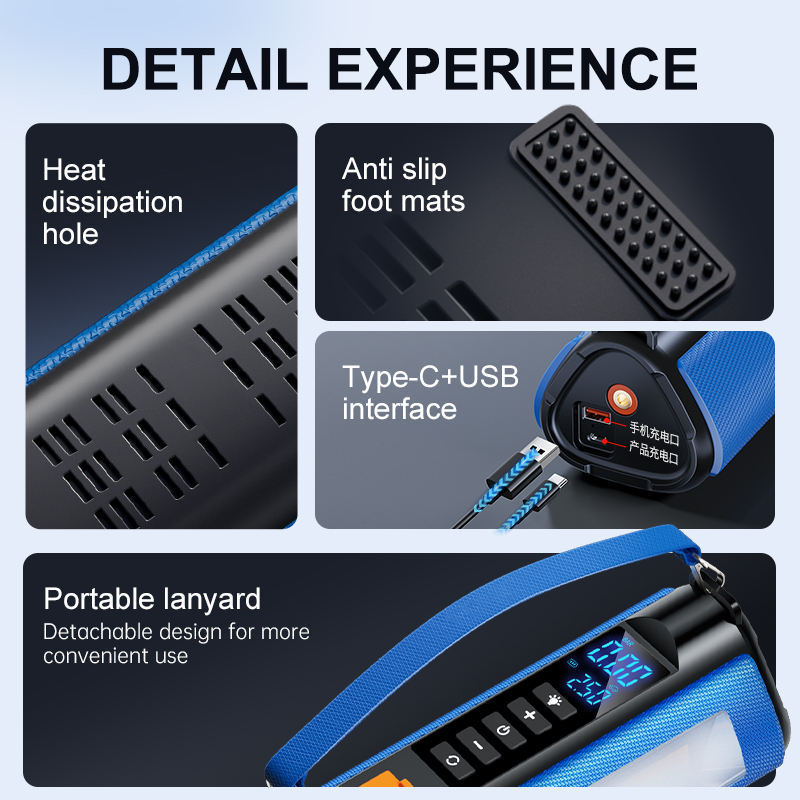12V 10000mAh Emergency Power Jumper Pack Booster Box Car Jumpstarter with Tire Compressor