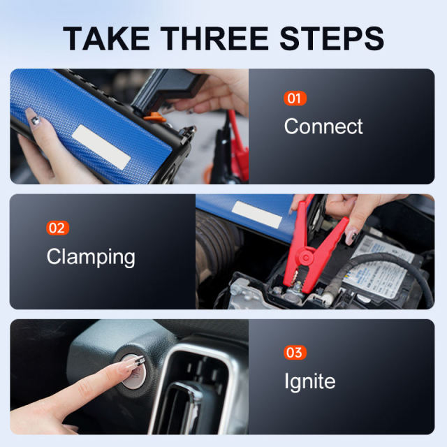 12V 10000mAh Emergency Power Jumper Pack Booster Box Car Jumpstarter with Tire Compressor