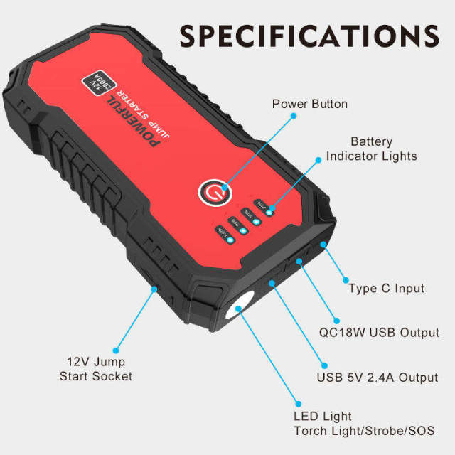Car Jump Starter Battery Booster Jump Starter Power Station 14000mah
