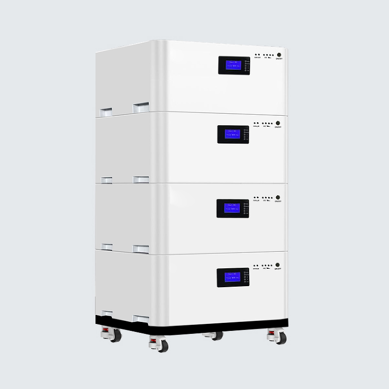 Rechargeable Stacked 5kwh Lithium Batteries Renewable Energy with Smart BMS