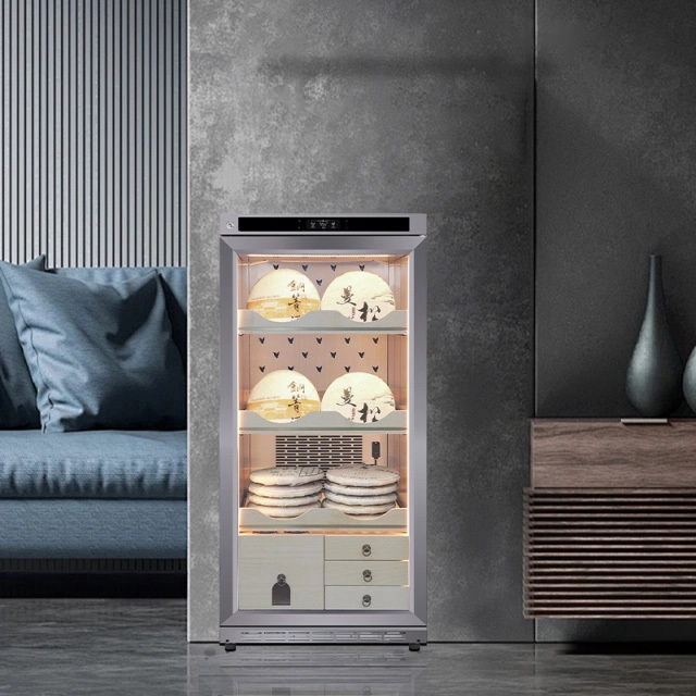 Stainless steel electric tea cabinet XL-BV591 for raw and ripe Pu erh tea, with constant temperature and humidity for preservation and moisture retention Refrigerator display cabinet