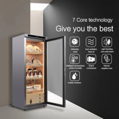 Stainless steel electric tea cabinet XL-BV590 for raw and ripe Pu erh tea, with constant temperature and humidity for preservation and moisture retention. Refrigerator display cabinet