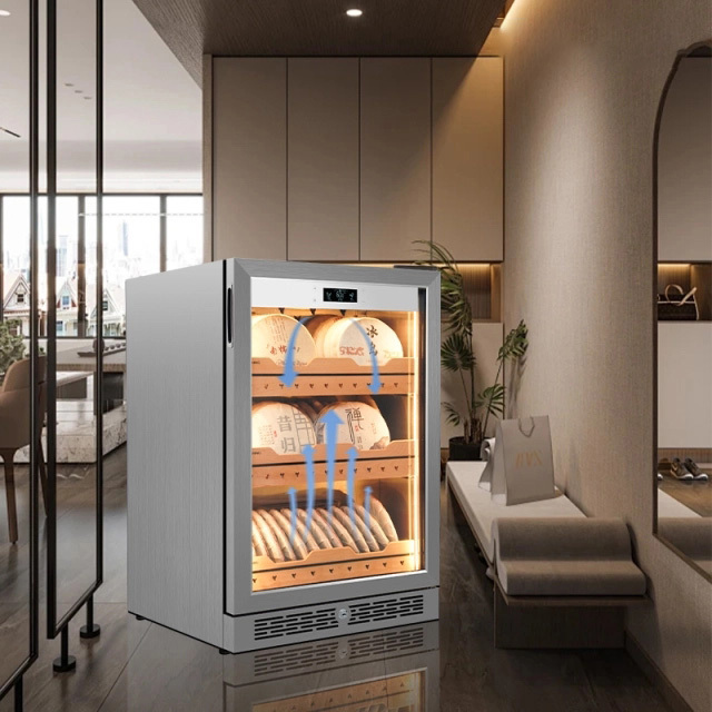 Electric tea cabinet AT100T for raw and ripe Pu erh tea, with constant temperature and humidity for preservation and moisture retention