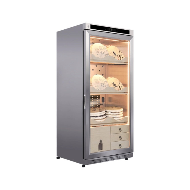 Stainless steel electric tea cabinet XL-BV591 for raw and ripe Pu erh tea, with constant temperature and humidity for preservation and moisture retention Refrigerator display cabinet