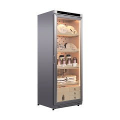 Stainless steel electric tea cabinet XL-BV590 for raw and ripe Pu erh tea, with constant temperature and humidity for preservation and moisture retention. Refrigerator display cabinet