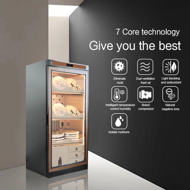 Stainless steel electric tea cabinet XL-BV6901 for raw and ripe Pu erh tea, with constant temperature and humidity for preservation and moisture retention