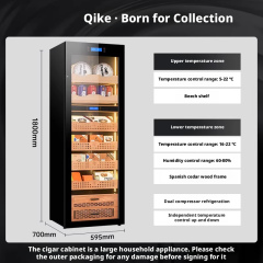 JK80 Cigar Cabinet Constant Temperature and Humidity Red Wine Tea Multi functional Moisturizing Refrigerator Compressor Dual Temperature Integrated Cabinet