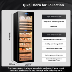 JK80 Cigar Cabinet Constant Temperature and Humidity Red Wine Tea Multi functional Moisturizing Refrigerator Compressor Dual Temperature Integrated Cabinet
