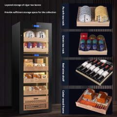 JK80 Cigar Cabinet Constant Temperature and Humidity Red Wine Tea Multi functional Moisturizing Refrigerator Compressor Dual Temperature Integrated Cabinet