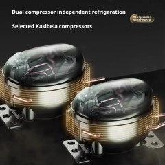 JK80 Cigar Cabinet Constant Temperature and Humidity Red Wine Tea Multi functional Moisturizing Refrigerator Compressor Dual Temperature Integrated Cabinet