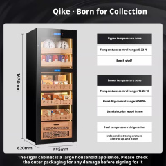 JK80 Cigar Cabinet Constant Temperature and Humidity Red Wine Tea Multi functional Moisturizing Refrigerator Compressor Dual Temperature Integrated Cabinet