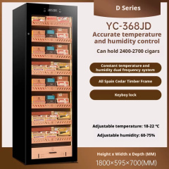 YC-168JD Cigar Humidor Cabinet Constant Temperature and Humidity Household Storage Bare Keeping Cigar Machine Moisturizing Cigar Large Capacity Fingerprint Lock