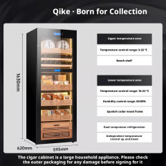 JK80 Cigar Cabinet Constant Temperature and Humidity Red Wine Tea Multi functional Moisturizing Refrigerator Compressor Dual Temperature Integrated Cabinet