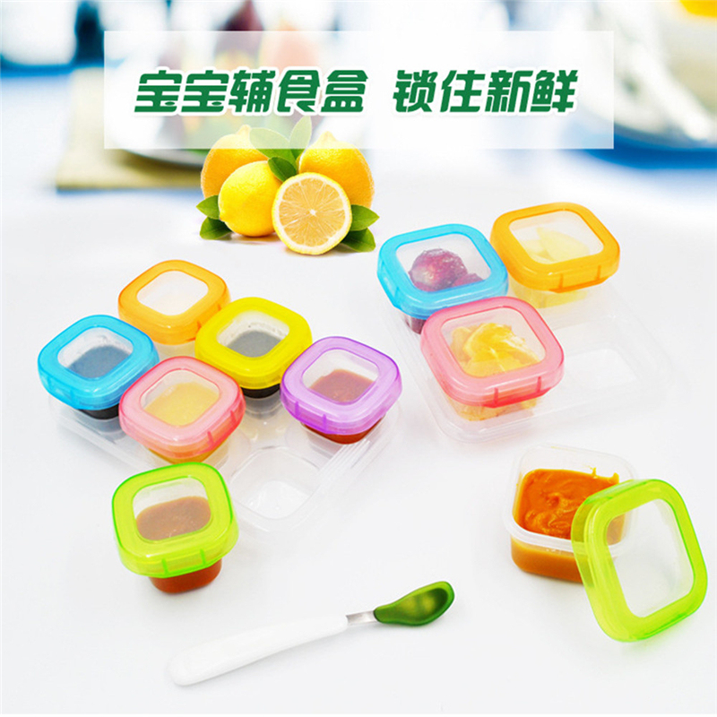 Baby Food Storage Containers Set Leak Proof Airtight Portable Freezer Boxes for Toddler Meals & Snacks